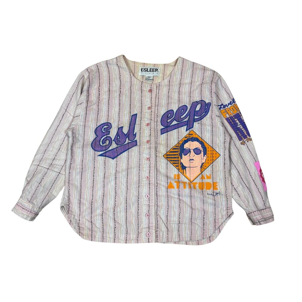 Vintage 90s Esleep Pjams He Loves Me Sleep Shirt Pajama Top Women's Small